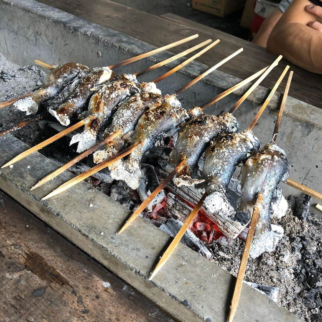 山本憲吾さんのインスタグラム写真 - (山本憲吾Instagram)「#黒川水産 めちゃ楽しかった‼️ 食糧求めて魚釣って 焼いて、揚げて、刺身にして、、 ありがとう魚たち。笑  ぜひみなさん行ってみて‼️  #黒川水産 #駒ヶ根」9月22日 15時27分 - marukome.k