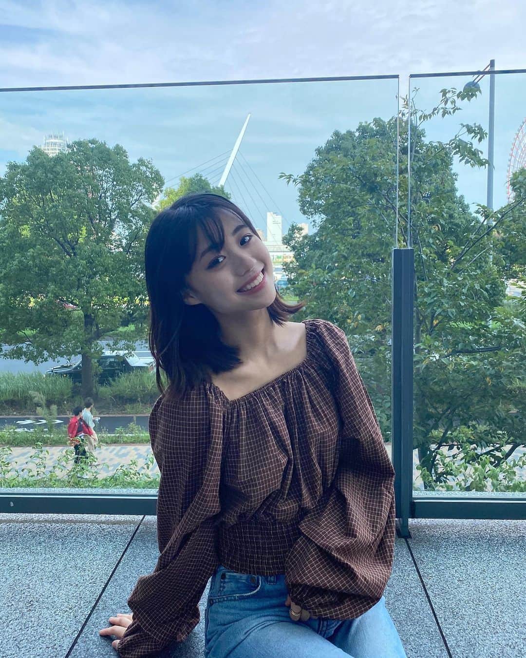 多田成美のインスタグラム：「お台場でお散歩した時の私服☺︎ みなさんは4連休どうお過ごしですか？？💙」