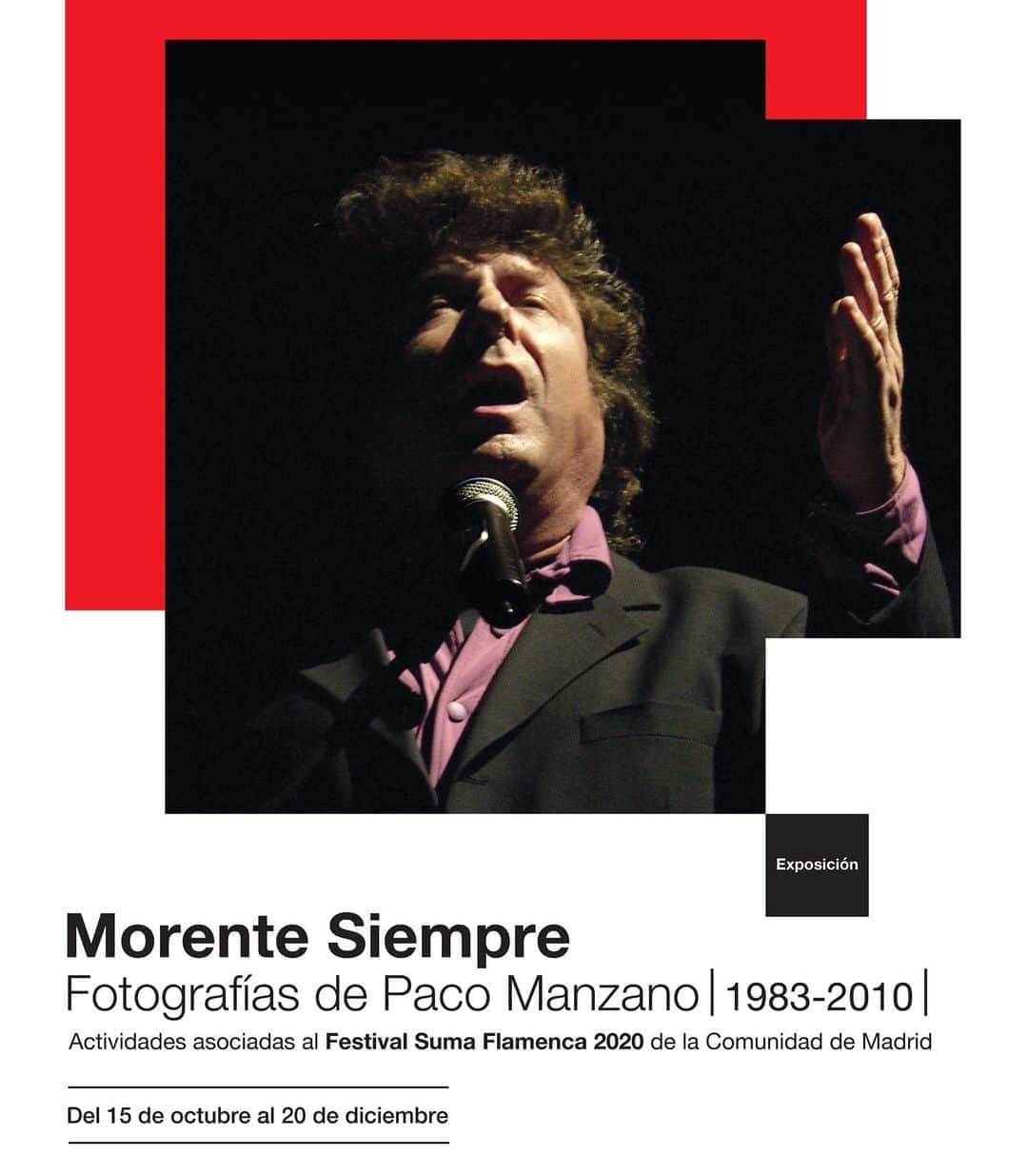 DeFlamenco.comのインスタグラム：「"Morente Siempre"  Exposición fotográfica de Paco Manzano, desde el 15 octubre al 20 de diciembre en @amordediosflamenco @culturacmadrid   #sumaflamenca #madrid #madridflamenco #deflamenco #flamenco #fotoflamenco #morente #morentesiempre」