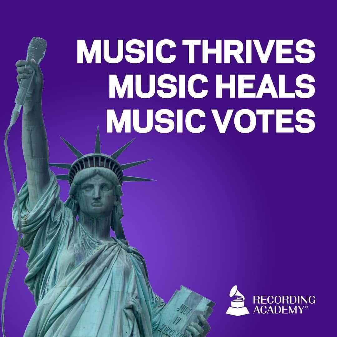 The GRAMMYsさんのインスタグラム写真 - (The GRAMMYsInstagram)「On #NationalVoterRegistrationDay, we want to ensure that #MusicVotes. 🎵 We’ve partnered with @HeadCountOrg to provide everyone in the community with the tools to get out the vote. ☑️  As leaders in the creative community, it’s up to us to set the tone for the rest of the industry. 📲 Click the link in our bio (or watch our stories) for our easy to use music votes site to verify that you’ve already registered, register to vote, or request your absentee ballot.」9月23日 5時27分 - recordingacademy
