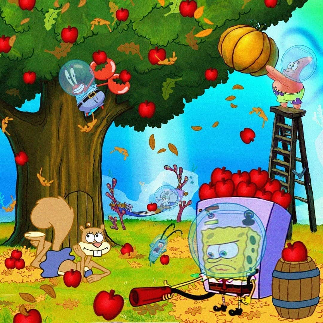 スポンジボブさんのインスタグラム写真 - (スポンジボブInstagram)「fall in love with these goofy goobers #autumn」9月22日 21時00分 - spongebob