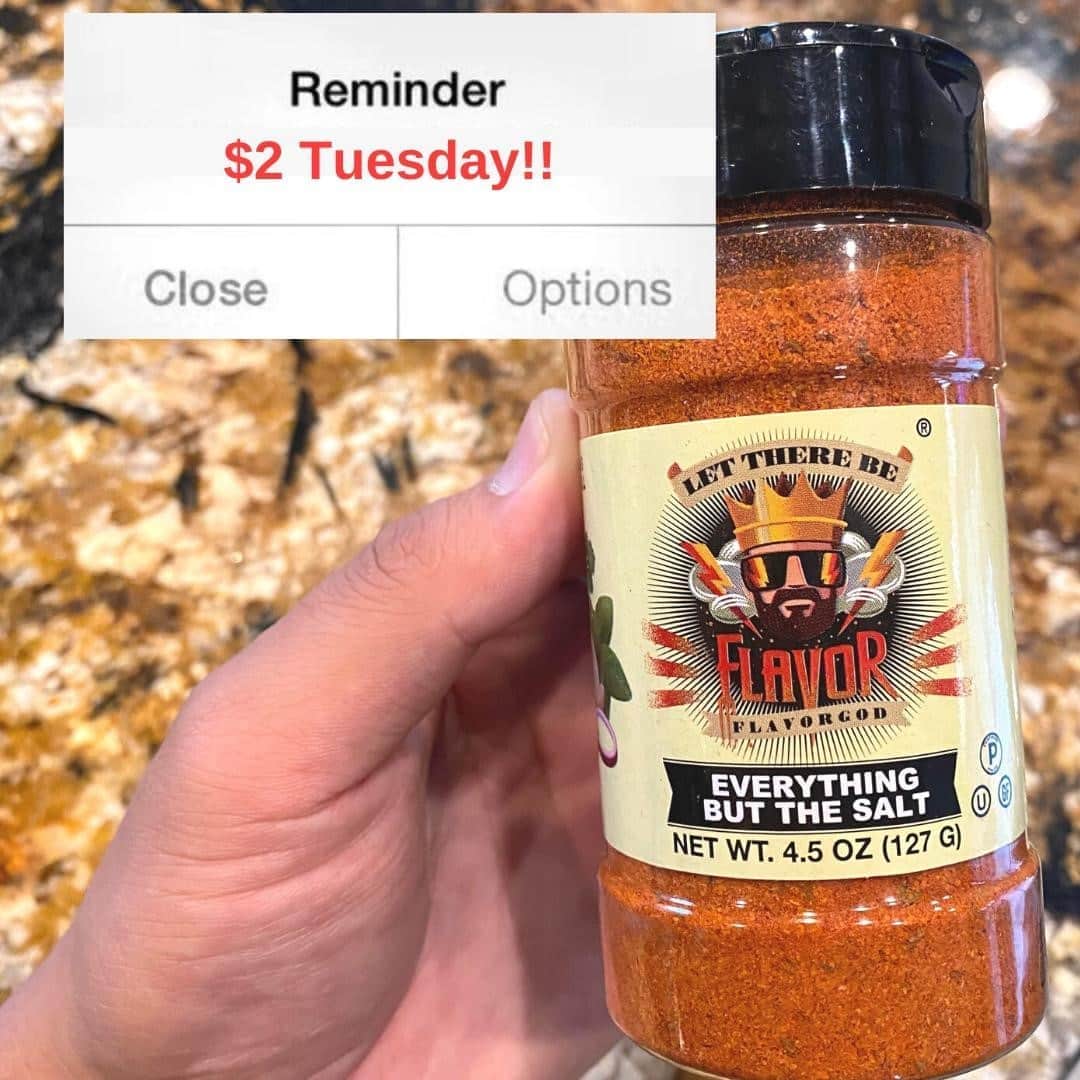 Flavorgod Seasoningsさんのインスタグラム写真 - (Flavorgod SeasoningsInstagram)「$2 Tuesday on the website⬇️⬇️⬇️⁠ Click link in the bio -> @flavorgod  www.flavorgod.com⁠ -⁠ Everything but the Salt is this weeks $2 Flavor⁠ -⁠ Flavor God Seasonings are:⁠ ➡ZERO CALORIES PER SERVING⁠ ➡MADE FRESH⁠ ➡MADE LOCALLY IN US⁠ ➡FREE GIFTS AT CHECKOUT⁠ ➡GLUTEN FREE⁠ ➡#PALEO & #KETO FRIENDLY⁠ -⁠ #food #foodie #flavorgod #seasonings #glutenfree #mealprep #seasonings #breakfast #lunch #dinner #yummy #delicious #foodporn」9月22日 21時01分 - flavorgod