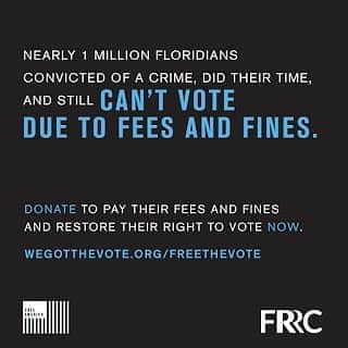 エイミー・シューマーさんのインスタグラム写真 - (エイミー・シューマーInstagram)「Florida’s pay-to-vote system stops formerly convicted individuals with fines & fees from voting. Donate to https://wegotthevote.org/freethevote NOW so that everyone can register by 10/5. @flrightsrestore #FreeTheVote」9月22日 21時10分 - amyschumer