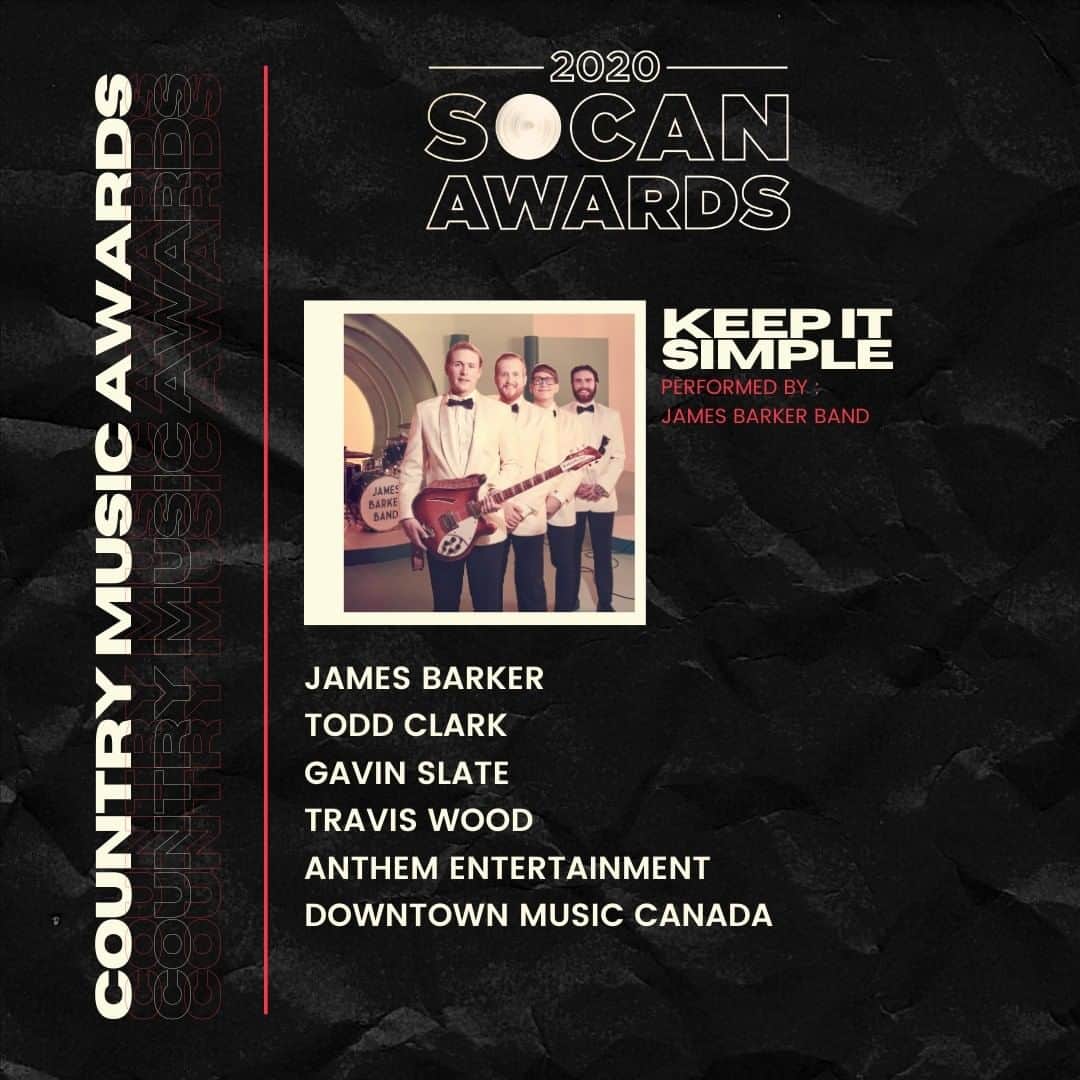 SOCANさんのインスタグラム写真 - (SOCANInstagram)「Here are the recipients of the Country Music Awards at the #2020socanawards!」9月22日 22時07分 - socanmusic