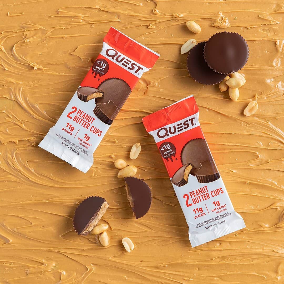 questnutritionさんのインスタグラム写真 - (questnutritionInstagram)「DOUBLE TAP to welcome the Quest Peanut Butter Cups! 😱😍😋 Satisfy your sweet tooth with richly indulgent cups that have less than 1g of sugar, 11g of protein, & 1g of net carbs per serving. 💪 • Available online & in stores at QuestNutrition.com, @Amazon, @VitaminShoppe, @GNCLiveWell, @CircleKStores, @speedwaystores, @Wegmans (Northeast), @Hyvee (Midwest), @GiantEagle (Northeast), and your local health/nutrition stores. 💙 #onaquest #questnutrition」9月22日 22時00分 - questnutrition