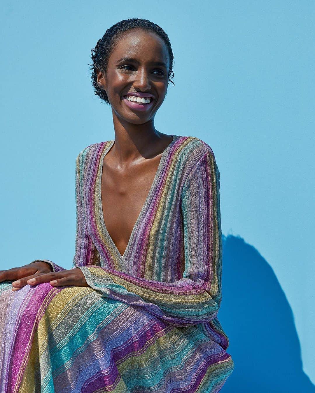 のインスタグラム：「Somewhere over the rainbow was a fantastic dress, and @mmissoni brought it to life.  Shop all your favorite Instagram looks, just visit #linkinbio」