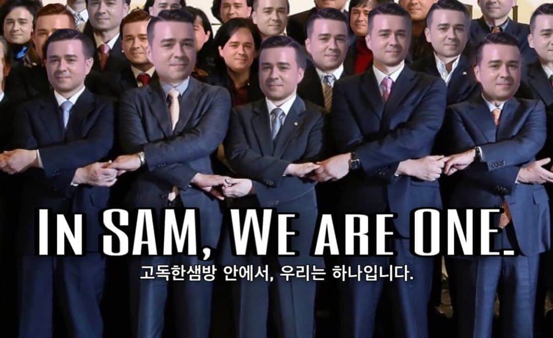 サム・ハミントンのインスタグラム：「I love my fans! 나의 팬들 사랑해!」