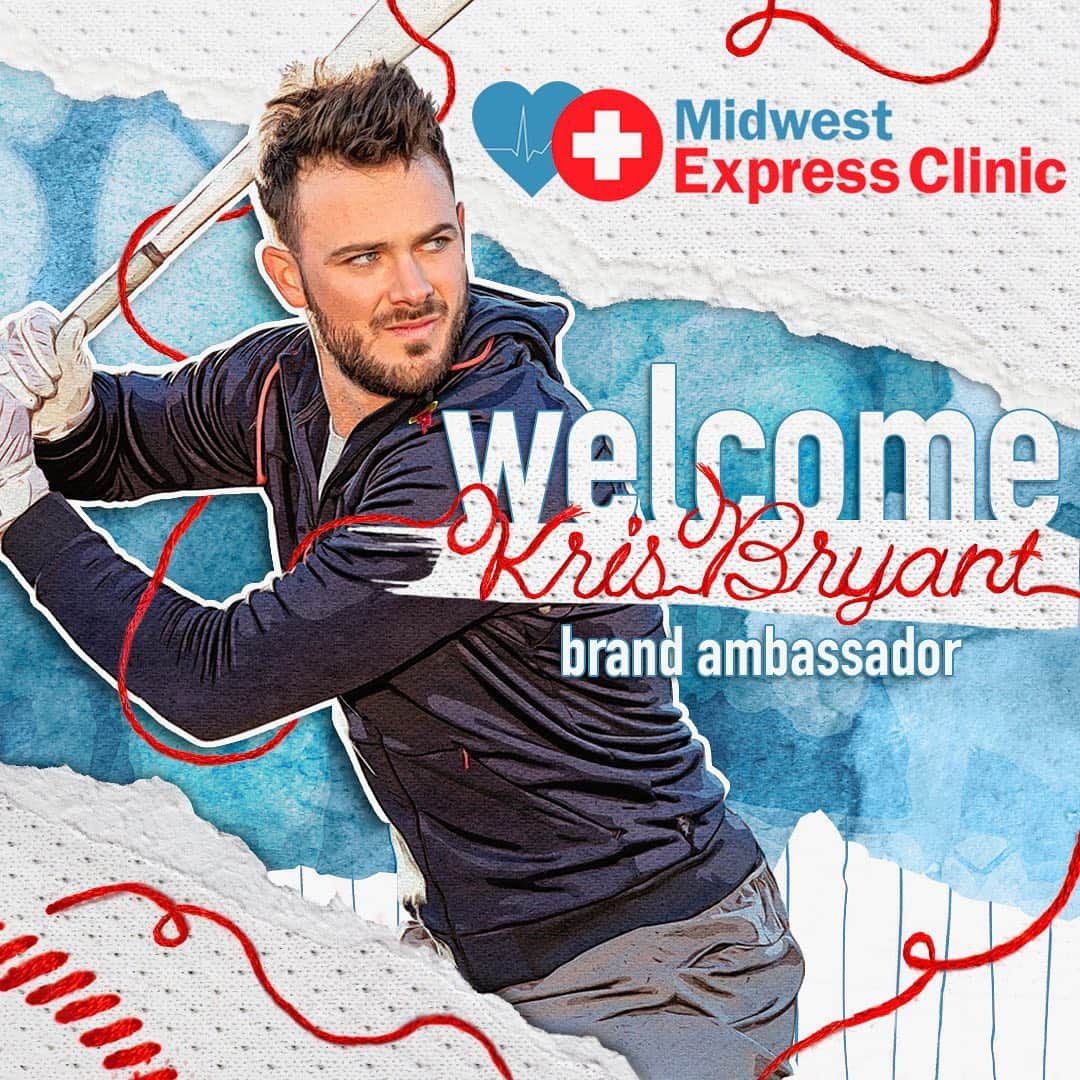 クリス・ブライアントのインスタグラム：「Psyched to announce I'm joining the @MidwestExpressClinic team in Chicagoland and Northwest Indiana regions as their company brand ambassador! Big things ahead for the top team in Urgent Care! #MidwestExpressClinicPartner #TeamMEC」