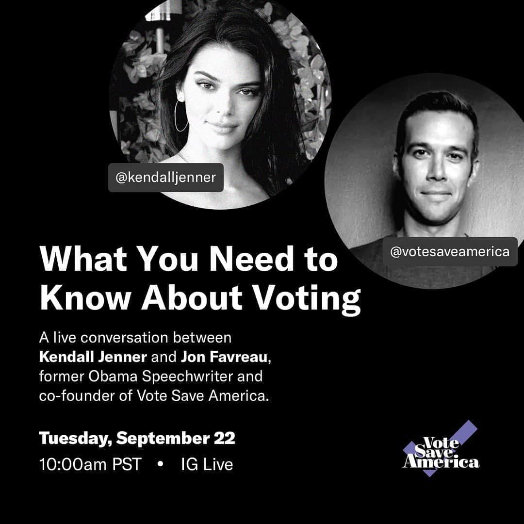 クリス・ジェンナーさんのインスタグラム写真 - (クリス・ジェンナーInstagram)「@kendalljenner is going live with @jfavs at 10am pst for @votesaveamerica! Make sure you guys head over to watch! #voterregistrationday #vote #proudmama」9月23日 1時52分 - krisjenner