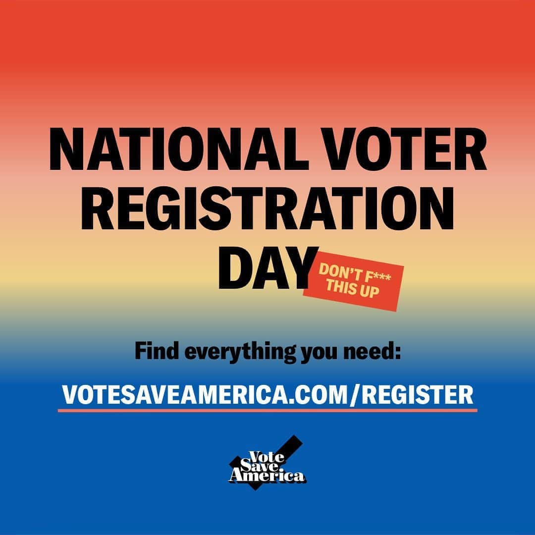 ジャック・ファライーのインスタグラム：「Today is National Voter Registration Day. Are you registered to vote? Register now on @votesaveamerica, and swipe to see state voter registration deadlines.」