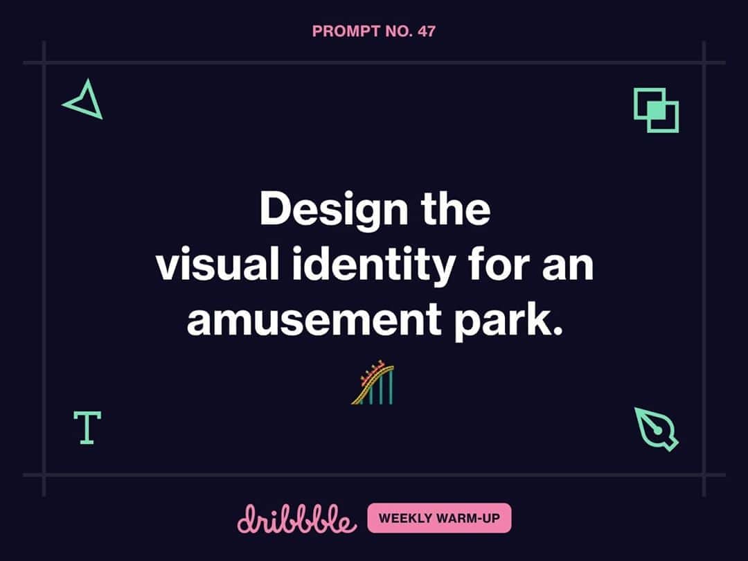 Dribbbleさんのインスタグラム写真 - (DribbbleInstagram)「Start dreaming of the rush of a roller coaster, getting your socks scared off in a funhouse, or overdoing it on the cotton candy—your #dribbbleweeklywarmup task is to design an identity for an amusement park!⠀ ⠀ Participate now & flex those design muscles by follow the link in our bio!」9月23日 2時00分 - dribbble