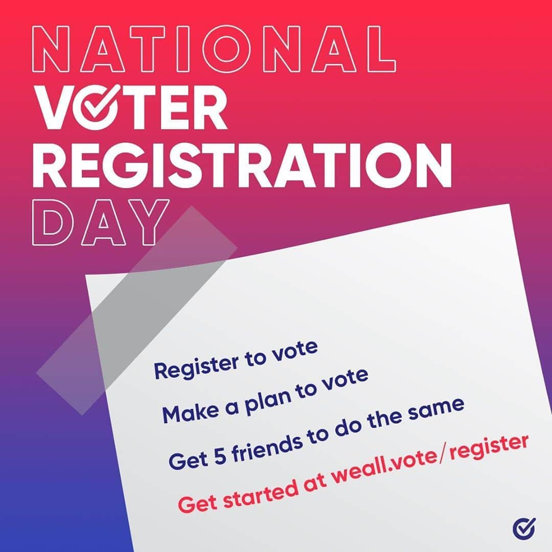 ジミー・ファロンさんのインスタグラム写真 - (ジミー・ファロンInstagram)「Voter registration deadlines for the elections this fall are coming up. This #NationalVoterRegistrationDay, get registered and ready to vote with @WhenWeAllVote.」9月23日 2時37分 - jimmyfallon