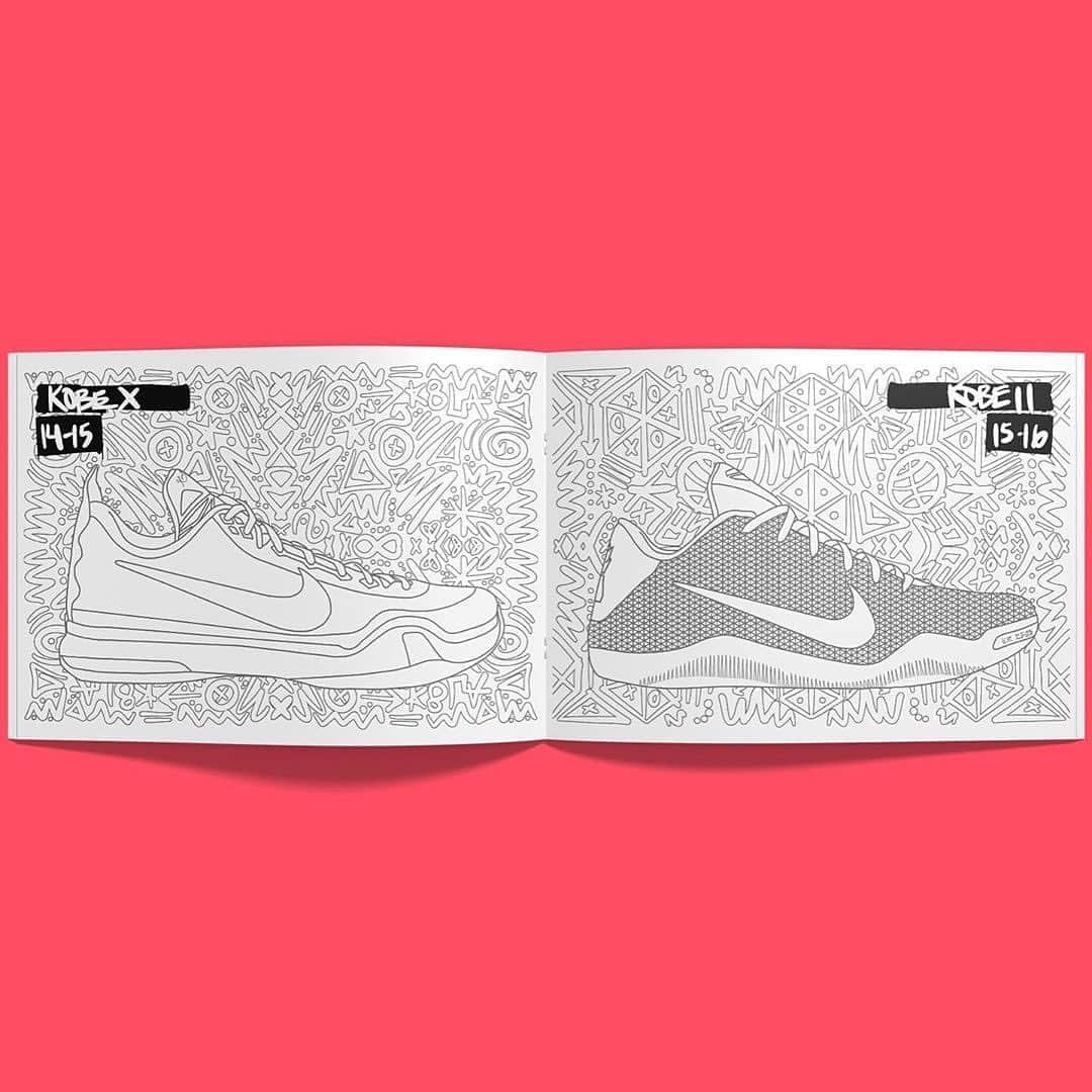 Nice Kicksさんのインスタグラム写真 - (Nice KicksInstagram)「Which Kobe are you giving a new colorway first in this coloring book? 🖍 (via @edgar_grcia)」9月23日 3時11分 - nicekicks