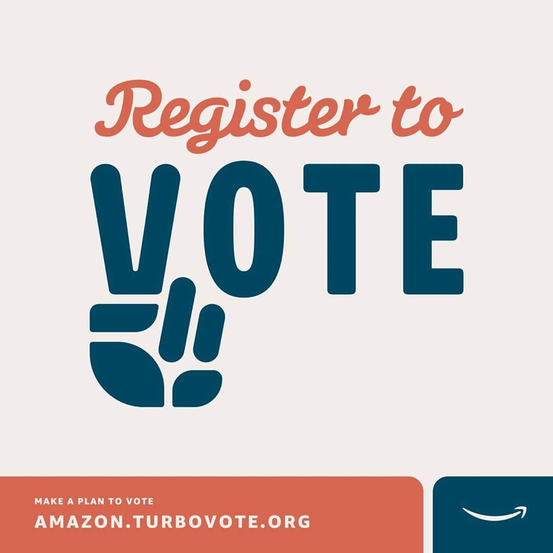 Amazonさんのインスタグラム写真 - (AmazonInstagram)「Amazon has joined up with TurboVote to provide a place where you can find out more about voter registration, voting by mail, confirming you’re registered to vote, details about your polling location, and important date reminders. Visit https://amazon.turbovote.org/ to get started.」9月23日 3時26分 - amazon