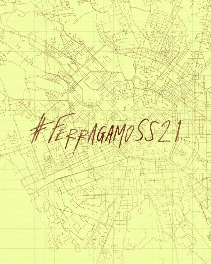 のインスタグラム：「Skim your way through the hidden gems of Milan towards the Salvatore Ferragamo Spring/Summer 2021 fashion show, streaming live on Saturday, 26th September at 7:30 pm CET on www.ferragamo.com and Instagram Live #FerragamoSS21」