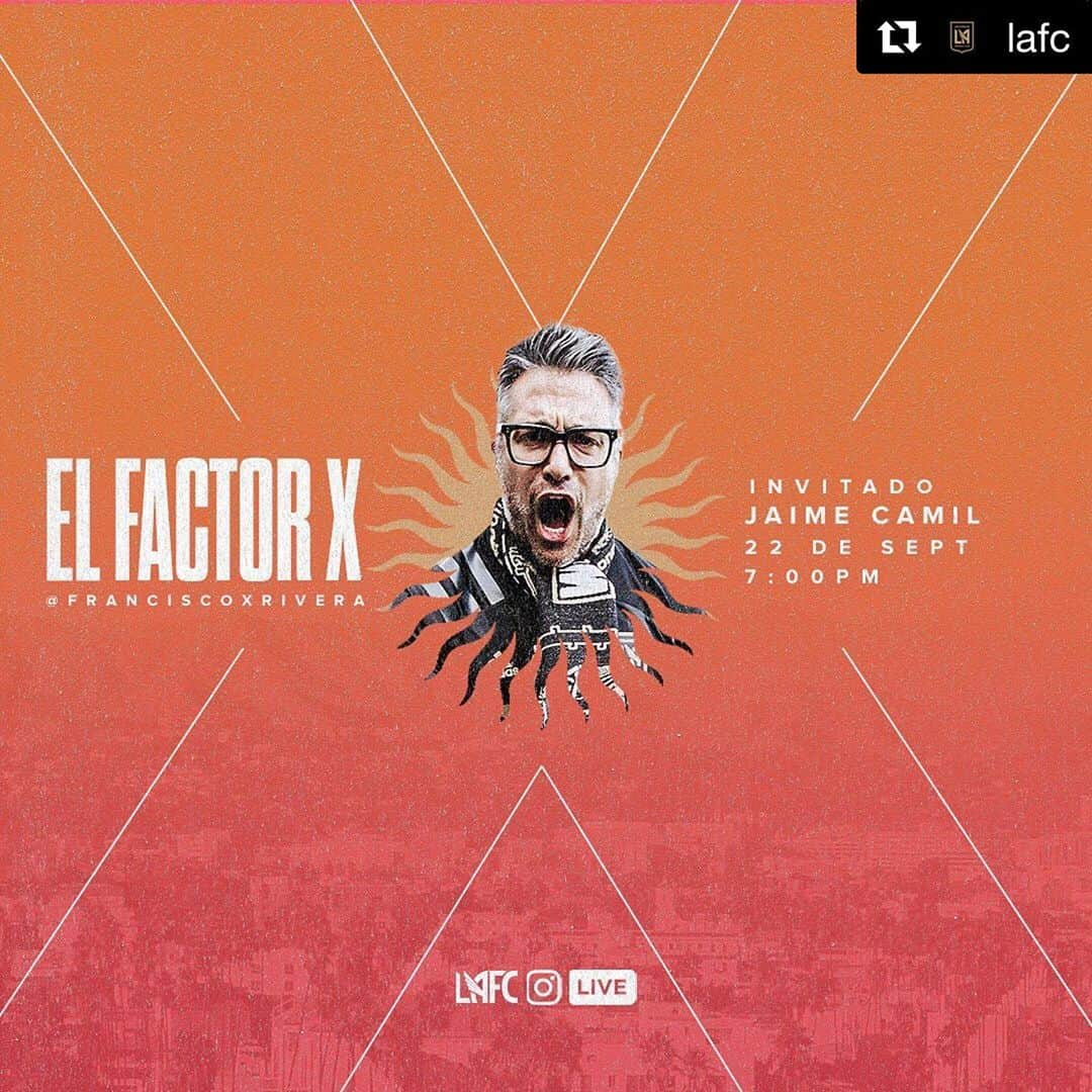 ハイメ・カミールさんのインスタグラム写真 - (ハイメ・カミールInstagram)「#Repost @lafc ・・・ El Factor X • HOY en la noche @jaimecamil platica con @franciscoxrivera sobre sus memorias favoritas de #LAFC, su carrera como actor y como empezó a seguir al equipo. 7pm en nuestro Instagram Live.」9月23日 7時51分 - jaimecamil