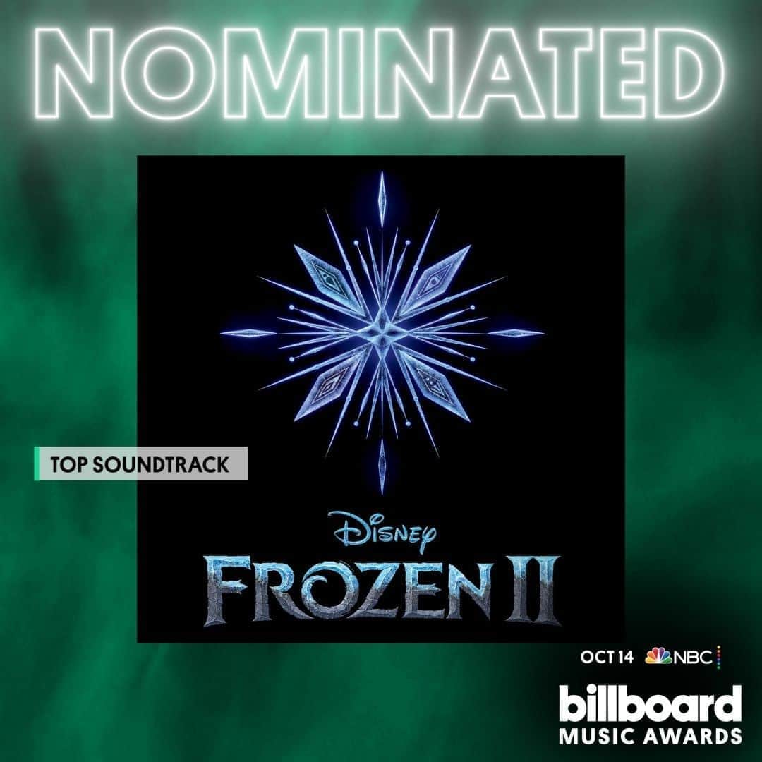 ウォルト・ディズニー・アニメーション・スタジオズさんのインスタグラム写真 - (ウォルト・ディズニー・アニメーション・スタジオズInstagram)「#Frozen2 has been nominated for Top Soundtrack at the 2020 Billboard Music Awards! #BBMAs」9月23日 8時00分 - disneyanimation