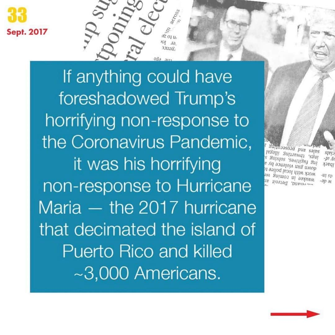 エイミー・シューマーさんのインスタグラム写真 - (エイミー・シューマーInstagram)「Trump showed his true colors when Hurricane Maria hit Puerto Rico and he hit the golf course. Our guest @plazadeaubrey is holding a grudge (and you should too).  #grudge #holdagrudge #puertorico #PR #hurricane #hurricanemaria #byedon #covid19 #vote2020 @grudge_reporter」9月23日 10時09分 - amyschumer