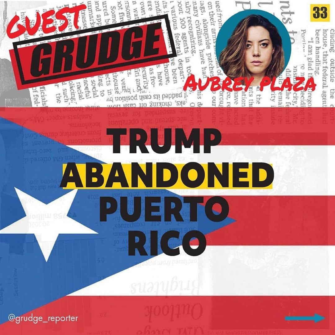 エイミー・シューマーさんのインスタグラム写真 - (エイミー・シューマーInstagram)「Trump showed his true colors when Hurricane Maria hit Puerto Rico and he hit the golf course. Our guest @plazadeaubrey is holding a grudge (and you should too).  #grudge #holdagrudge #puertorico #PR #hurricane #hurricanemaria #byedon #covid19 #vote2020 @grudge_reporter」9月23日 10時09分 - amyschumer