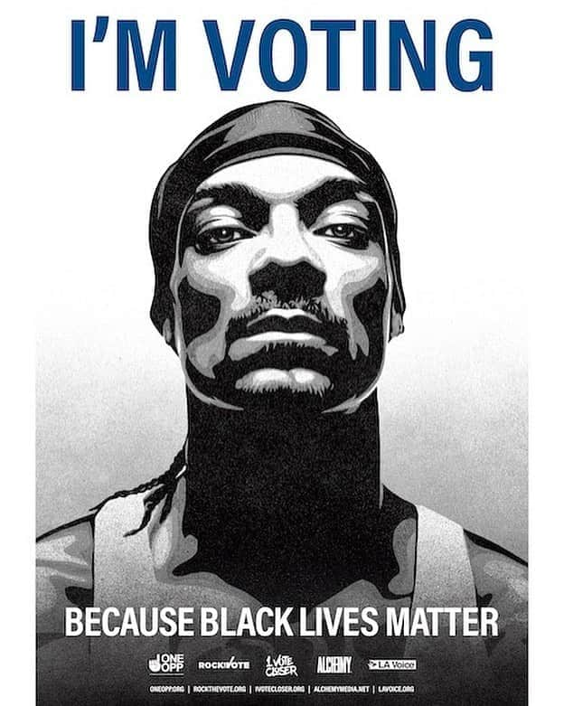 スヌープ・ドッグさんのインスタグラム写真 - (スヌープ・ドッグInstagram)「I'm Voting Because Black Lives Matter. I'm Voting To End Police Brutality. #VotewithSnoop  http://rockthevote.org/SnoopDogg    @RocktheVote @OneOppOrg, @1VoteCloser @LA__Voice @obeygiant」9月23日 10時34分 - snoopdogg