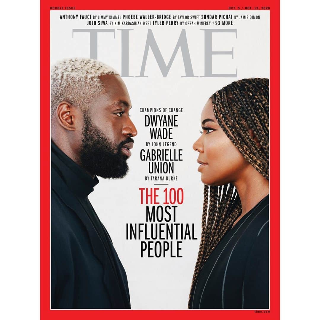 TIME Magazineさんのインスタグラム写真 - (TIME MagazineInstagram)「@gabunion and @dwyanewade are among the 100 Most Influential People of 2020. "She is intentionally directing her attention, influence and resources to advance an agenda that deliberately celebrates the most marginalized among us, including Black women and girls and queer and trans folks," writes Tarana Burke (@taranajaneen) on Union. "He sees that he has a larger purpose," @johnlegend writes about Wade, "and that his athletic career put him in a position to make the world a better, safer and more loving place." Read more, and see the full 2020 #TIME100 list, at the link in bio. Photograph by Texas Isaiah (@kingtexas) for TIME」9月23日 12時12分 - time