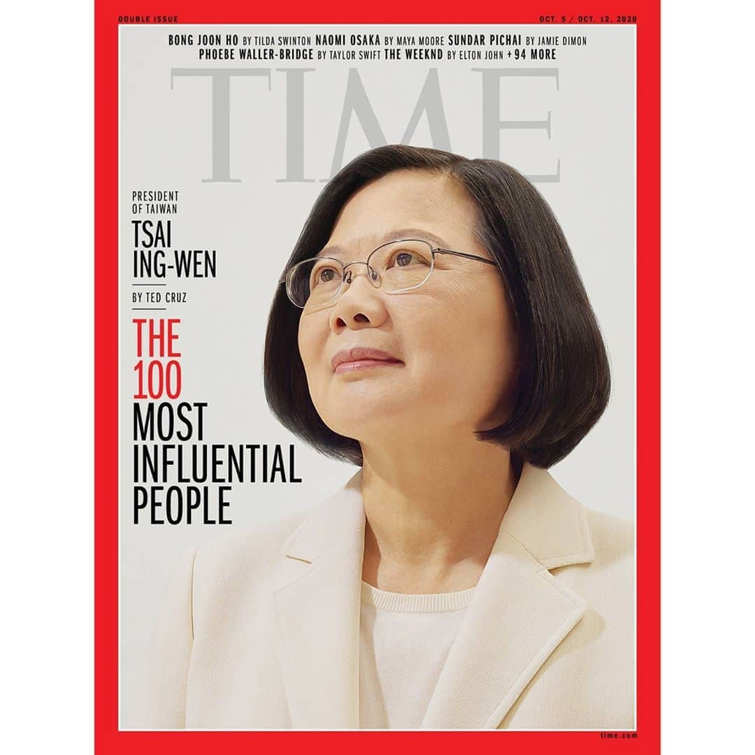 TIME Magazineさんのインスタグラム写真 - (TIME MagazineInstagram)「President @tsai_ingwen of Taiwan is one of the 100 Most Influential People of 2020. "President Tsai Ing-wen is a signal lamp casting out China's looming shadow," writes @sentedcruz, "conveying to the world that Taiwan will not acquiesce to the Chinese Communist Party." Read more, and see the full 2020 #TIME100 list, at the link in bio. Photograph by @nhuxuanhua for TIME」9月23日 12時26分 - time