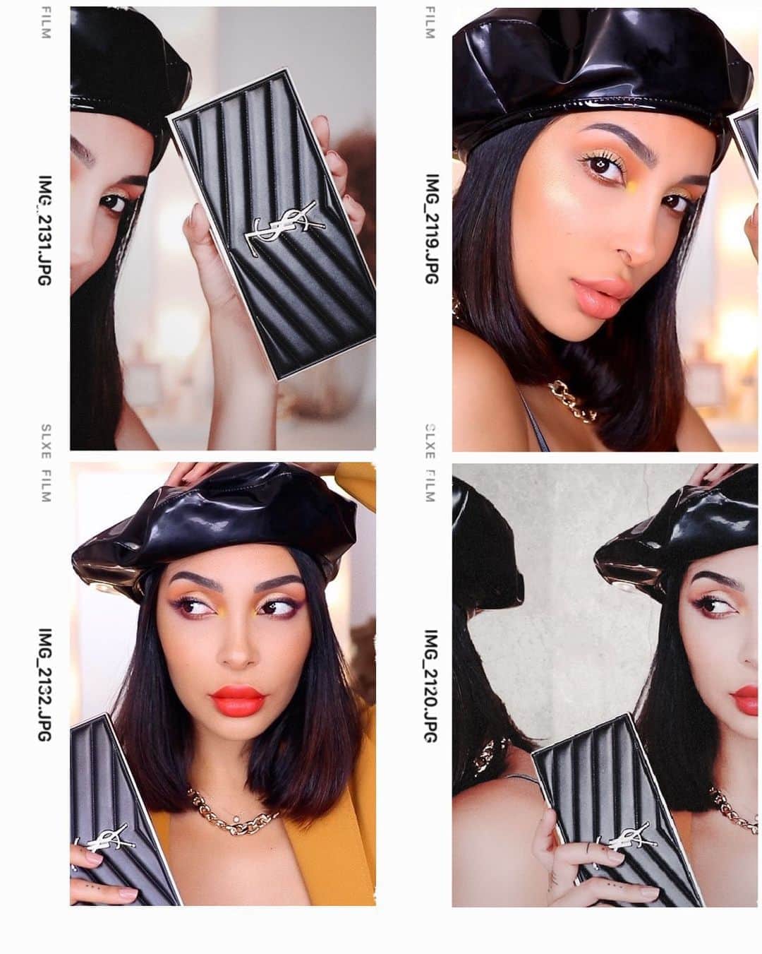 sananasのインスタグラム：「Parisienne day and ... night ✨Look 2 en 1 réalisé avec la nouvelle palette Couture Colour Clutch Paris d’ @yslbeauty 😍Vous préférez quelle version ? Merci des millions de fois pour vos commentaires sous ma dernière vidéo Paris vs Marrakech j’ai mis beaucoup de temps dessus pour changer de ce que je fais habituellement donc vos commentaires me font trop plaisir et me motivent à être encore plus créative merci 💚Pour celles et ceux qui ne l’ont pas encore vu go sur ma chaîne YouTube je me suis clonée c’est assez drôle 😁😂Le lien est dans ma bio 😘 Vous pouvez retrouver ces palettes chez @SephoraFrance 🛍  #YslBeauty #ParisPalette #CoutureColourClutch #DayToNightGlam」