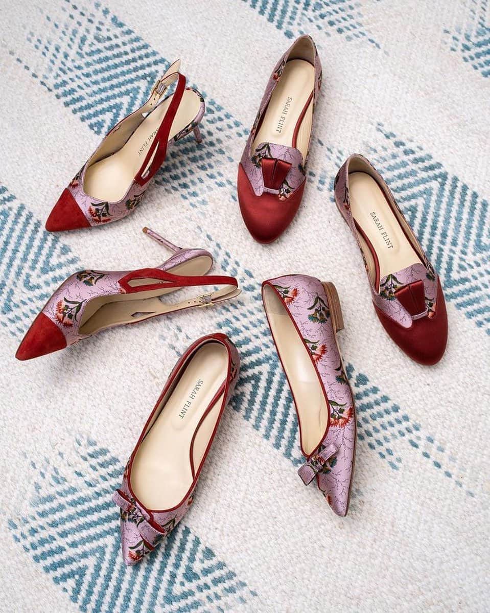 ShopBAZAARさんのインスタグラム写真 - (ShopBAZAARInstagram)「Inspired by richly decorated, 18th-century Yorkshire homes, @sarahflint_nyc’s newest collection has become a source of inspiration for our wardrobes. With decorative trims, pretty prints, and floral jacquards—you will dream of the English countryside in these shoes. Tap the link in bio to shop our favorites!」9月23日 22時55分 - shopbazaar