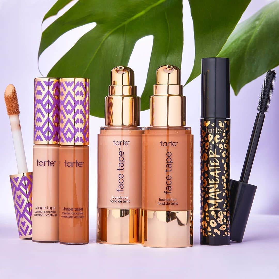 Tarte Cosmeticsさんのインスタグラム写真 - (Tarte CosmeticsInstagram)「Full coverage, full lashes, FULL ON FLAWLESS! ✨ shape tape 16-hr vegan concealer: smooths & brightens to make eyes appear lifted for 16 hrs of flawless wear ✨  face tape vegan foundation: full coverage best-seller, waterproof, sweatproof & transfer-proof ✨ maneater mascara: waterproof formula that gives volume, length & curl Shop now on tarte.com & @ultabeauty! #crueltyfree #rethinknatural #shapetapenation #doubledutybeauty #maneater」9月23日 23時32分 - tartecosmetics