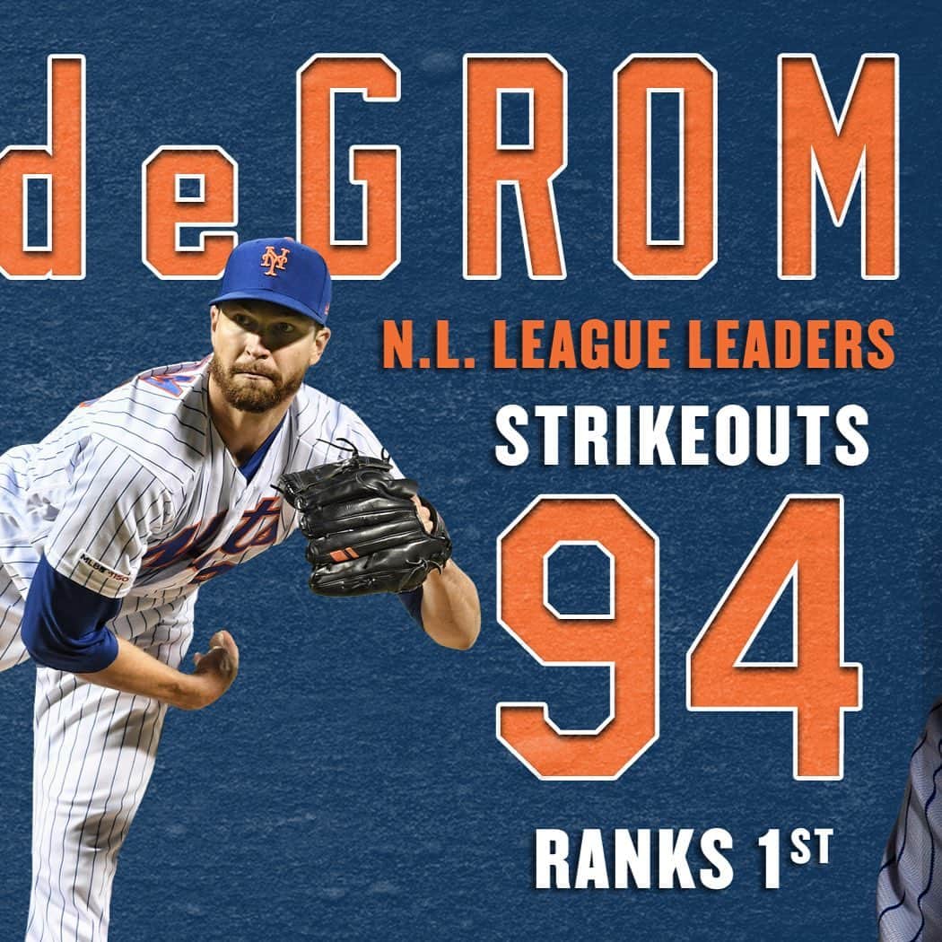 ニューヨーク・メッツさんのインスタグラム写真 - (ニューヨーク・メッツInstagram)「He just keeps getting better. #JacobdeGrom #de🐐 #Mets #LGM」9月24日 0時07分 - mets
