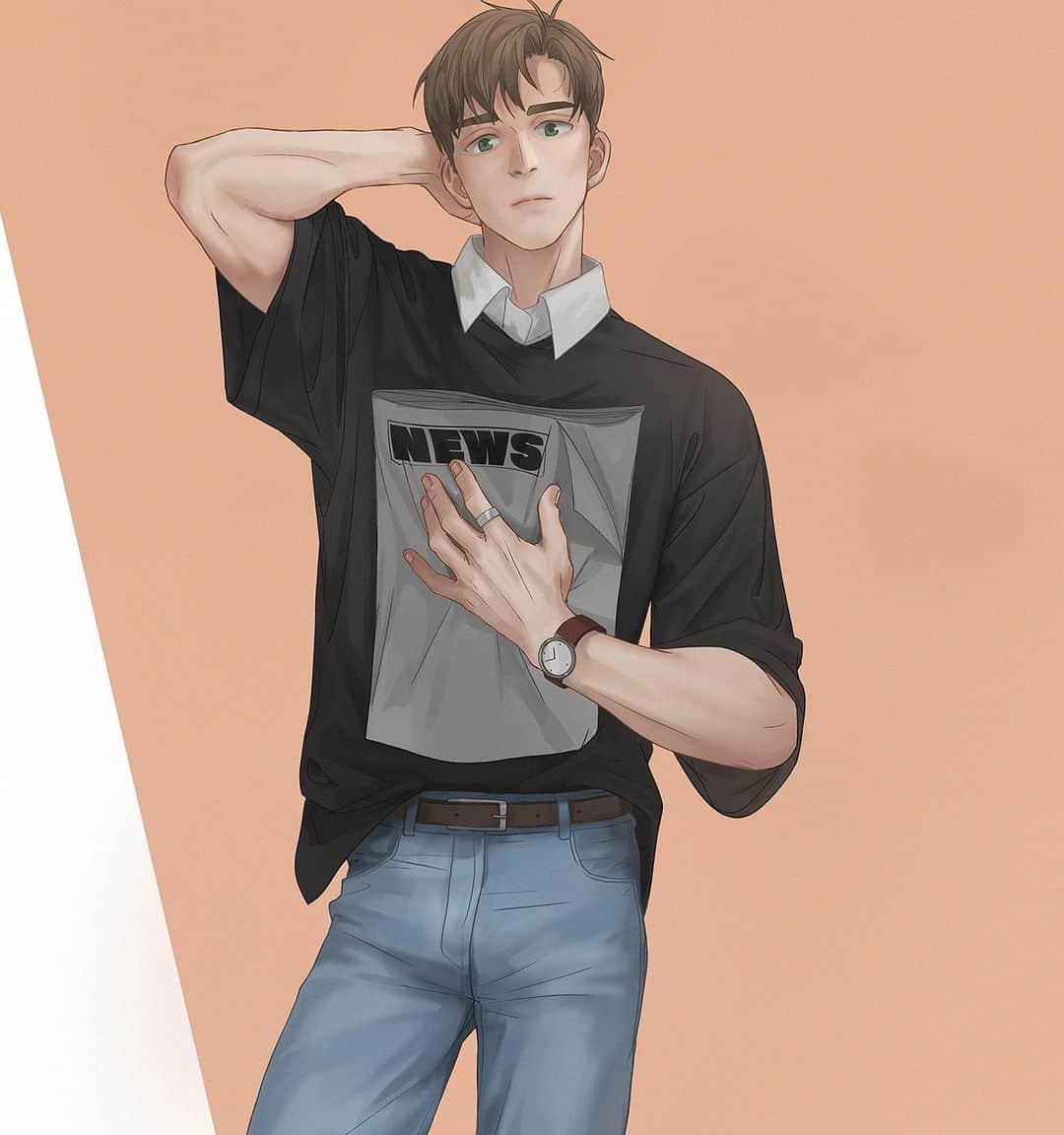 のインスタグラム：「Thanks to everyone who painted (or still will!)! It’s really interesting to see my drawing painted by so many artists and styles! I will still leave the file for the line art (link in bio) for more few days, so if you paint, let me know so I can check it! I can’t repost them all on my stories but I’m trying to save all of them💙﻿ ﻿ #illustration #digitalart #digitalillustration #photoshop #originalcharacter #オリジナルイラスト #お絵描き #イラストグラム #일러스트레이션 #일러스트레이터」
