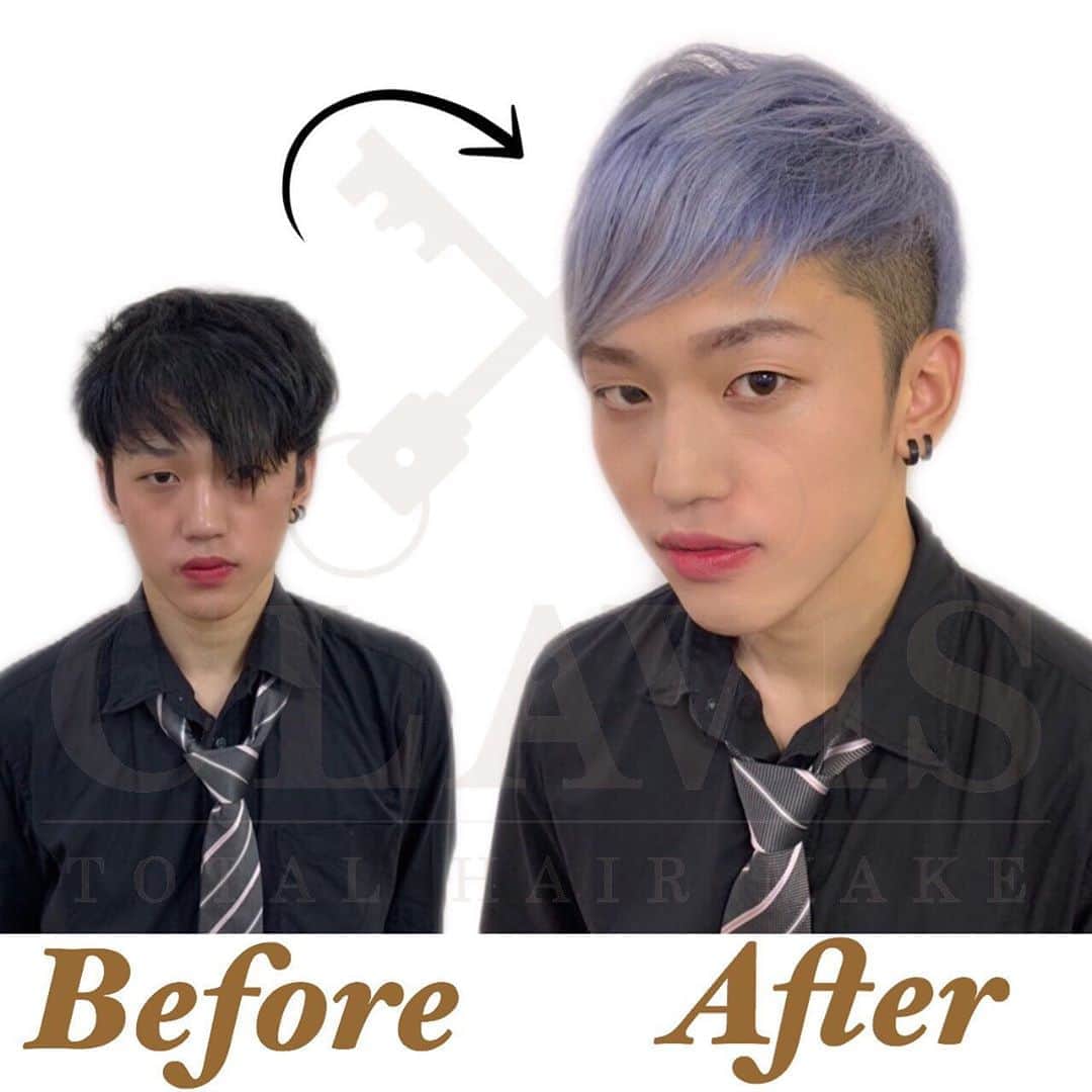 salon PRATiNO(サロンプラチノ)のインスタグラム：「. 🦋Men's スタイルチェンジ🦋  カットカラーは当店で アイブロウ、ヘアメイクは同フロア @clavis_happiness  CLAVISはヘアスタイルからメイクまで トータルプロディースいたします❣️ メンズは特に眉毛、顔周りをスッキリさせるだけで 顔の印象がガラッと変わります💥  🗣高発色、透明感抜群カラー等の 新商品・新メニューも多数導入しました！ 新しいカラー剤はスタッフも大変オススメなので 是非お試しになってみて下さい😊  気になる方は是非お問い合わせください💁‍♀️✨✨  🗣CLAVIS YouTubeチャンネルあります🎉 全貌はぜひYouTubeでCheck✅ ⬇️ https://youtu.be/hDsd_zhdvI0  . . 【CLAVIS PRATINO】 ◇月曜日～土曜日 10:00～20:00 ◇日曜日 10:00～18:00  ※定休日なし ※時間外はお問い合わせください。 愛知県名古屋市中区錦3-4-19石垣ビル７Ｆ ☎︎052-962-7017 . #hairstyle #hair #cornrow #braids #clavispratino #spiralperm #pratino #hairsalon #nagoya #haircolor #love #派手髪 #外国人風カラー #バレイヤージュ #グラデーション #コーンロウ #ブレイズ #スパイラルパーマ #特殊ヘア #ブラックヘア #美容室 #ヘアサロン #ヘアスタイル #ヘアカラー #クラビスプラチノ #名古屋 #栄 #錦」