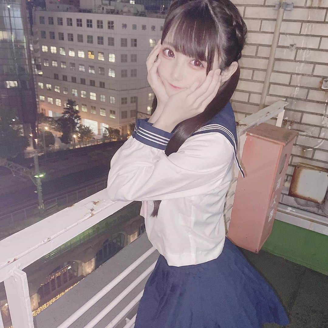 山本あこのインスタグラム：「中学校はセーラーでした  #スリジエ #やまもとあこ」