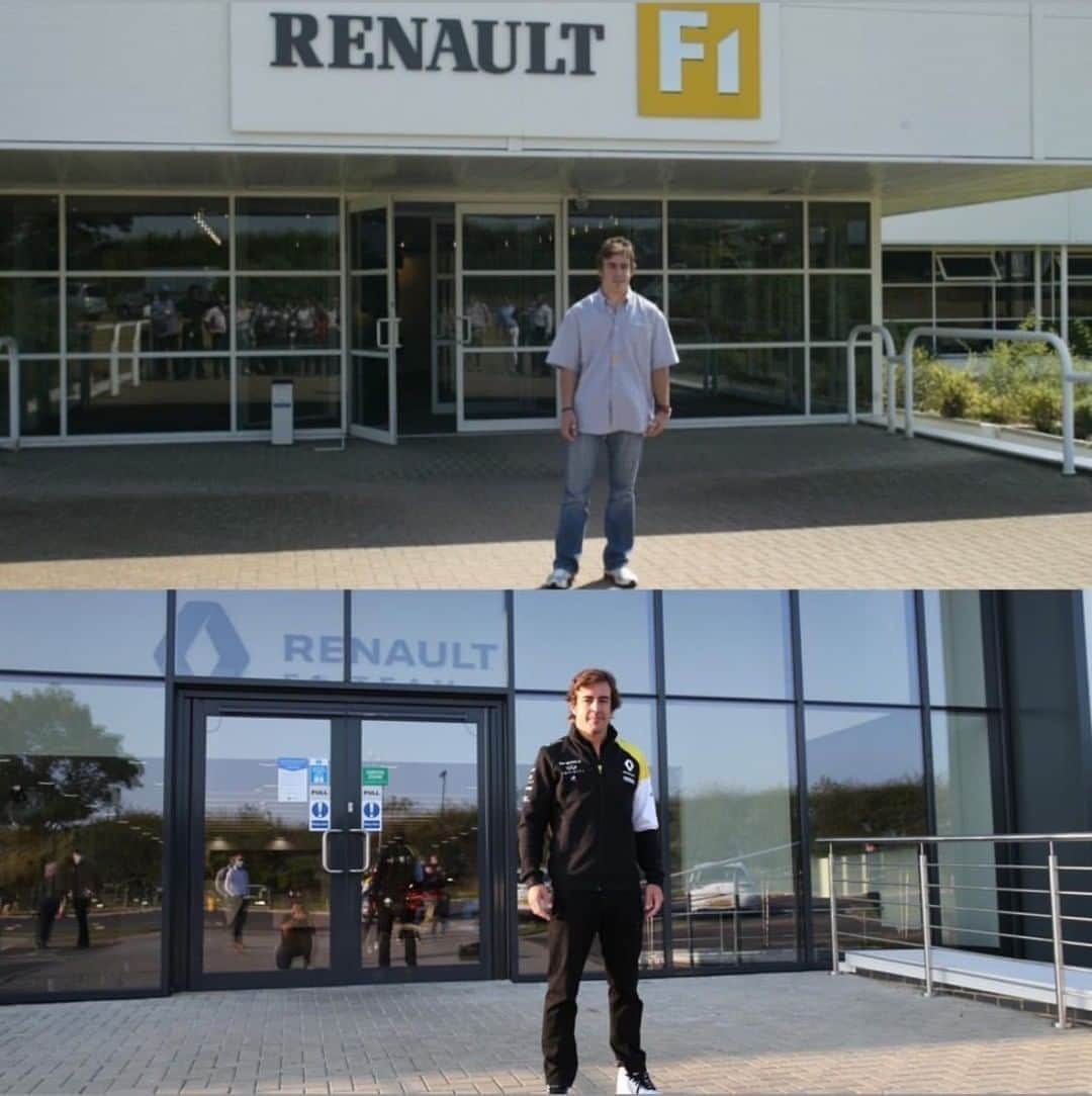 F1さんのインスタグラム写真 - (F1Instagram)「18 years apart...  @fernandoalo_oficial was back at Renault's base at Enstone on Tuesday as he gears up for his F1 return in 2021! He first visited Renault in 2002 after signing as test driver at the age of 21 👶  📸 @fernandoalo_oficial  #F1 #Formula1 #RenaultF1 #Alonso @renaultf1team」9月23日 18時00分 - f1