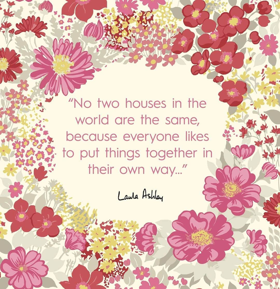 ローラアシュレイのインスタグラム：「“No two houses in the world are the same,⁣ because everyone likes to put things together in their own way…”⁣ - Laura Ashley⁣ ⁣ #LauraAshleyLiving」