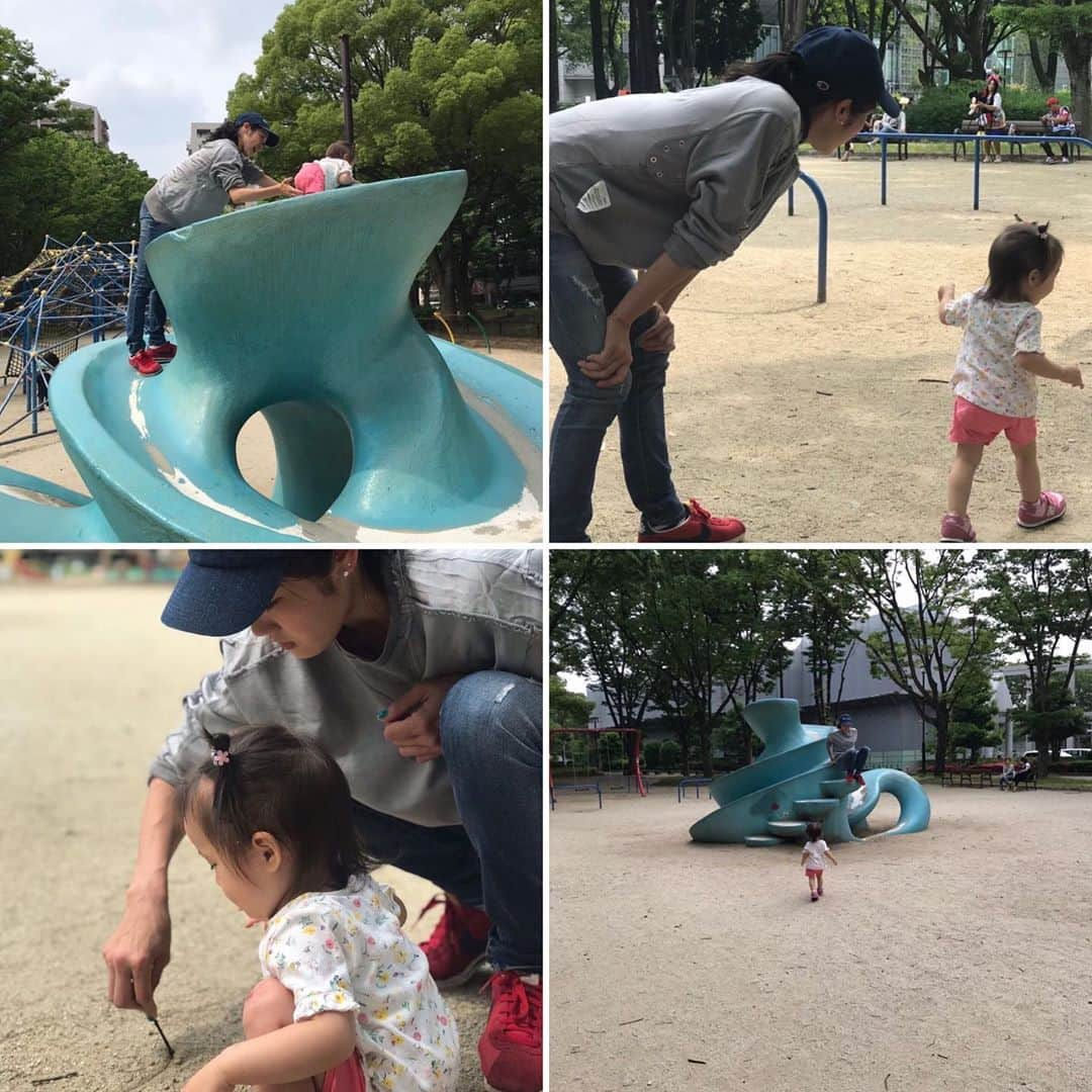 松原梨恵さんのインスタグラム写真 - (松原梨恵Instagram)「🏃‍♀️⛲️🎠👶🤸‍♀️  #公園」9月23日 20時39分 - erierie38