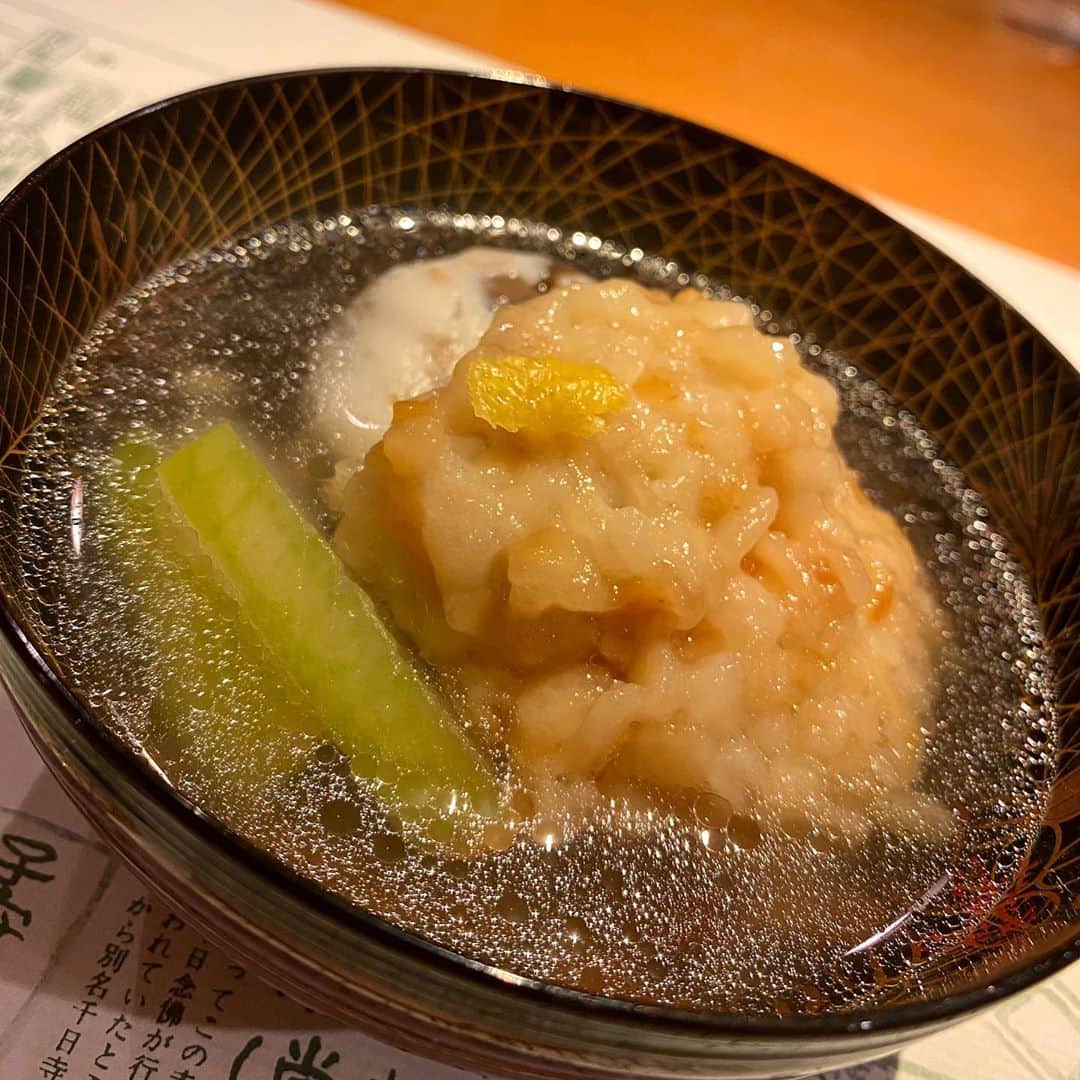 のインスタグラム：「浪速割烹　㐂川🎋  #浪速割烹㐂川  #割烹ランチ#難波 #難波ランチ #難波グルメ#名店 #お出汁最高#フレンチの技法もあり #お昼から幸せすぎた #グルメなH氏オススメはずれなし」