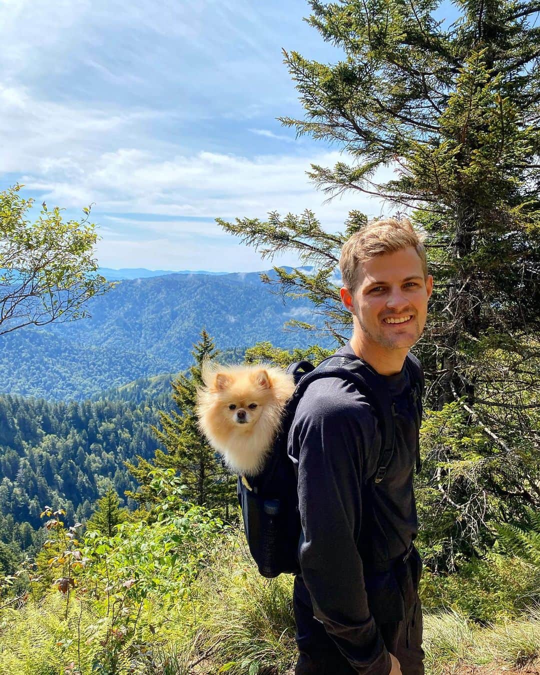 マーカス・エリクソンのインスタグラム：「Being out in the nature really is the best place to recharge body and mind. And hiking in the Smokies is difficult to beat. We had an amazing day yesterday with stunning views (and tired legs after 6+ h hiking 😅)!」