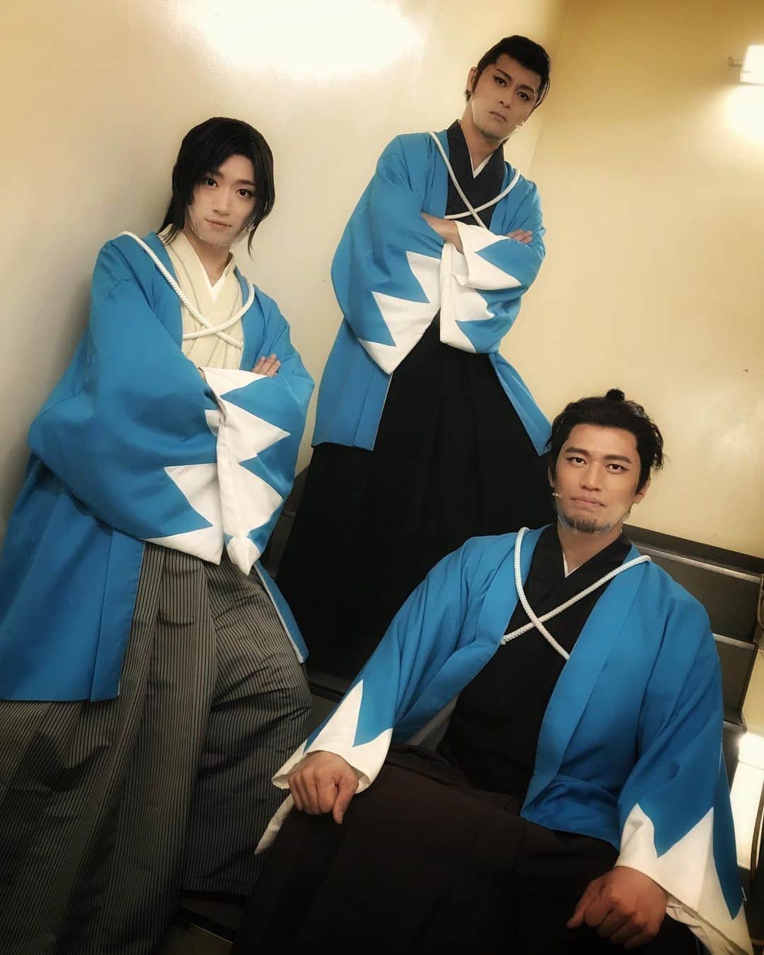 小柳心のインスタグラム：「昨日はありがとうございました。初の2公演、幸せな時間でした。  新撰組がこの二人でよかったと、毎日思っています。  #刀剣乱舞 #幕末天狼傳 #新撰組」
