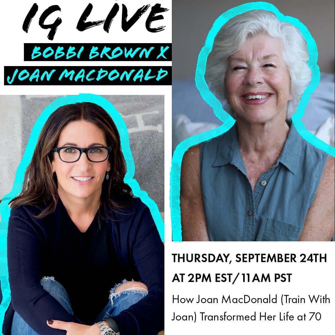 ボビー・ブラウンのインスタグラム：「Giving you a big heads up because tomorrow is the day I meet the epic @trainwithjoan. Joan transformed her life at age 70 through exercise and nutrition, she’s now a training coach — after only 3 years of working out. If this doesn’t get you motivated to hear the amazing story of @trainwithjoan then nothing will. Bring your notebooks because Joan is ready to share her best tips, tricks, and words of wisdom. Sneak peak you can read the interview on justbobbi.com」