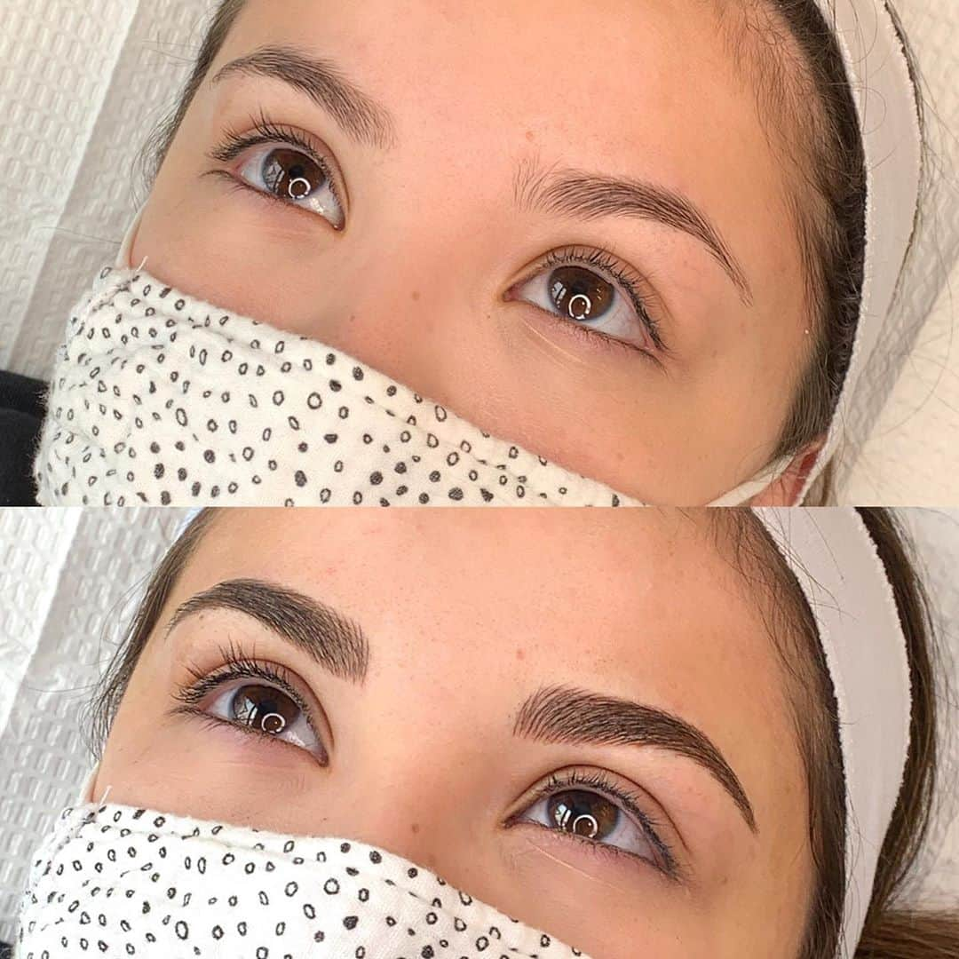 Haley Wightさんのインスタグラム写真 - (Haley WightInstagram)「▫️BEFORE & AFTER MICROBLADING▫️  Interested in getting Microblading by me? Just call the studio at (971)337-5401 or visit our website at studiomeraki.net 😊 . . #microblading #cosmetictattoo #brows #eyebrows #portland #oregon #microbladedeyebrows #microbladed #meraki #ombrebrows #microblade #portlandmicroblade #portlandmicroblading #oregonmicroblade #oregonmicroblading」9月24日 8時46分 - cosmobyhaley