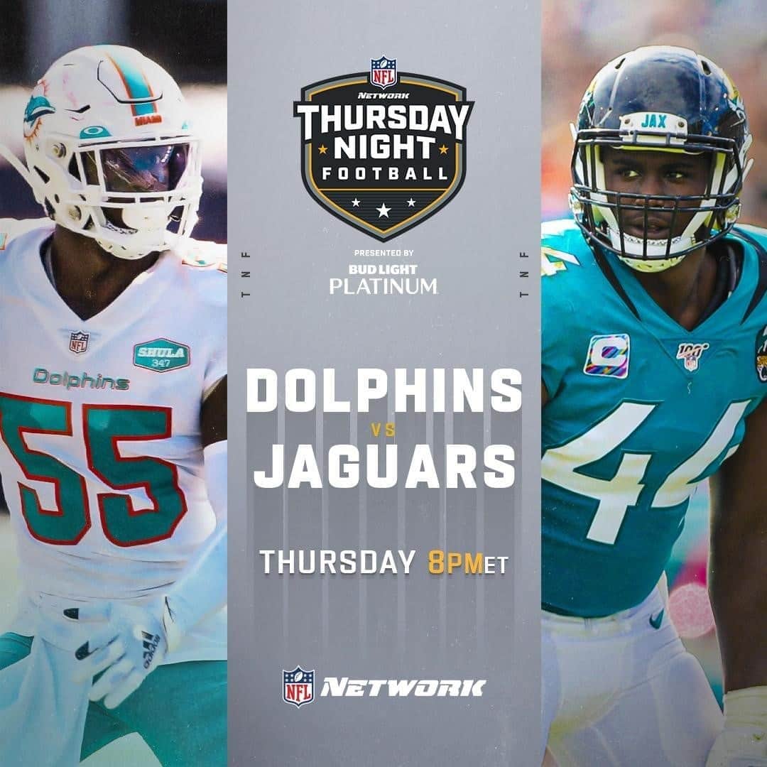 NFLさんのインスタグラム写真 - (NFLInstagram)「South Beach or Duval County? 🌴 #TNF⁣ ⁣ 📺: #MIAvsJAX — Thursday 8pm ET only on @nflnetwork⁣ 📱: NFL App // Yahoo Sports App」9月24日 9時30分 - nfl