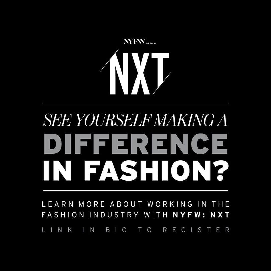 Fashion Weekのインスタグラム：「We are excited to announce the launch of NYFW: NXT! Created in partnership with @endeavorimpact, @NYFW, @IMGModels, @TheWallGroup, @IMGFOCUS, @IMGLENS and @ArtandCommerce, this virtual training program is designed to support individuals who dream of working in the fashion industry with the access and tools they need to succeed! Check out our stories for more info, and sign up at the link in our bio.」