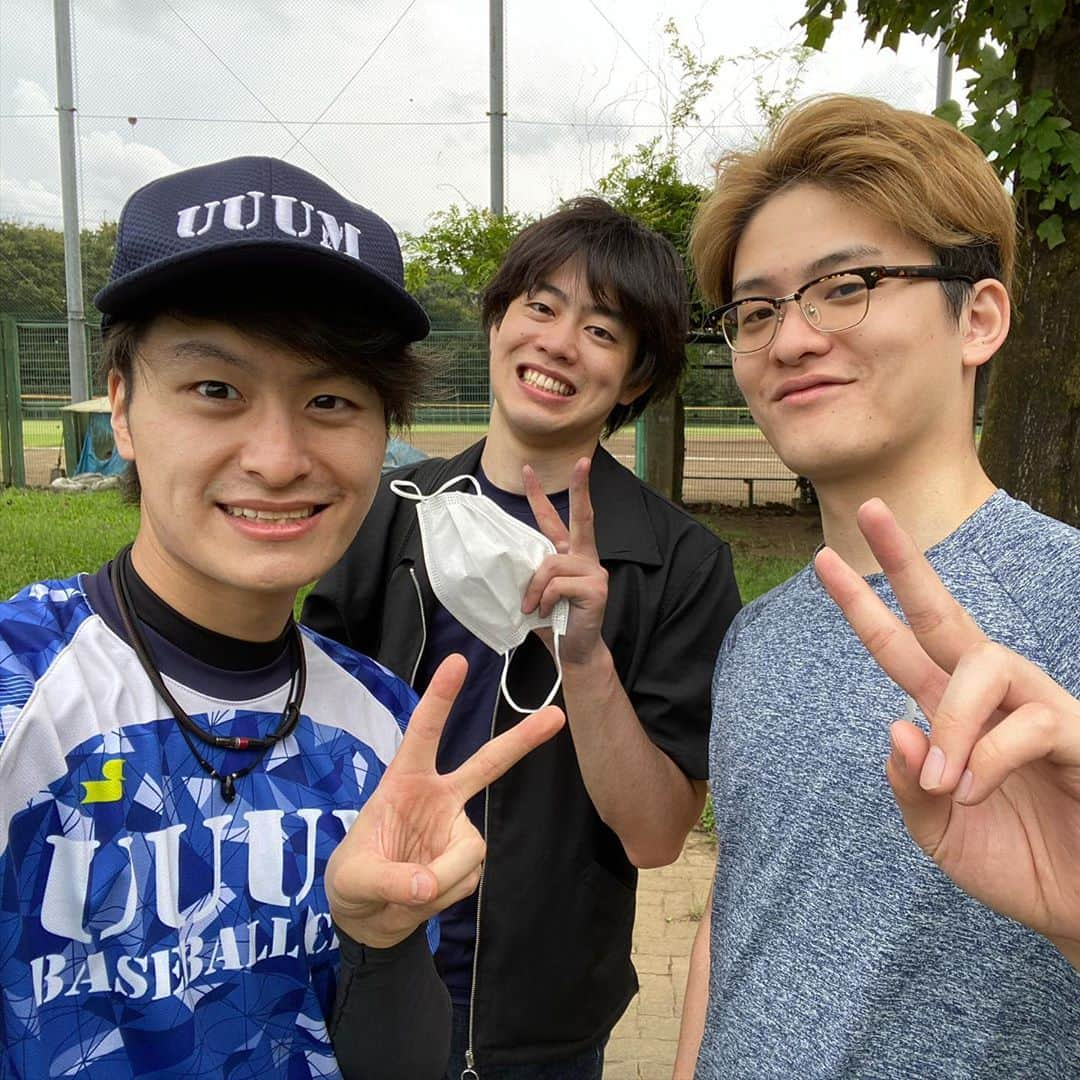 けんちゃんねるのインスタグラム：「ましゅるむさんと、野球の撮影してきました〜⚾️  #ましゅるむ #けんちゃんねる #uuum #uuum野球部 #パワプロ #野球」