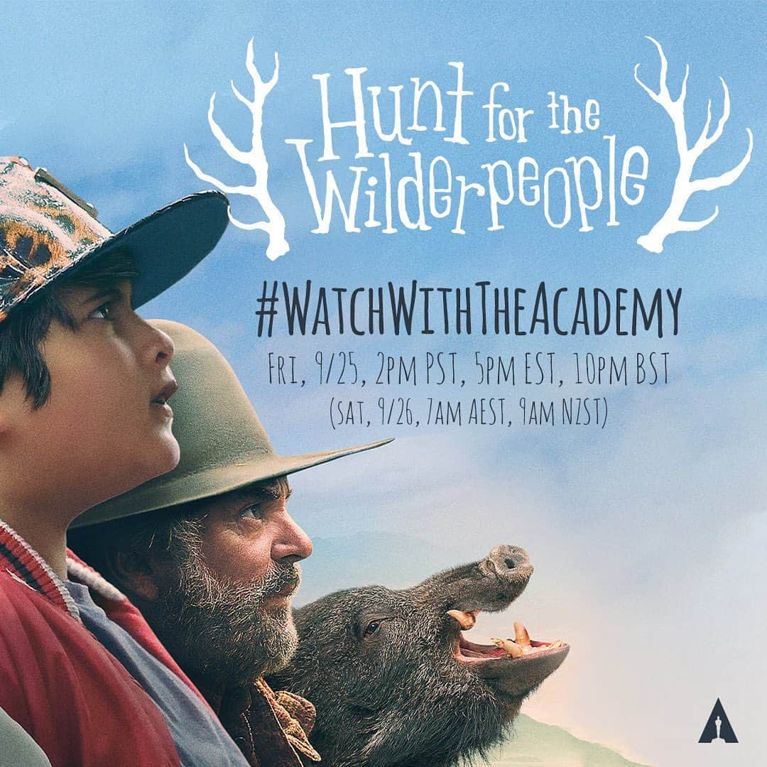 アカデミー賞さんのインスタグラム写真 - (アカデミー賞Instagram)「Join us on Friday, 9/25 at 2pm PT, for an Academy watch party of #HuntfortheWilderpeople with Taika Waititi, Sam Neill, Julian Dennison, Carthew Neal and more! Stream it on Hulu and tweet along using #WatchWithTheAcademy.」9月24日 1時14分 - theacademy