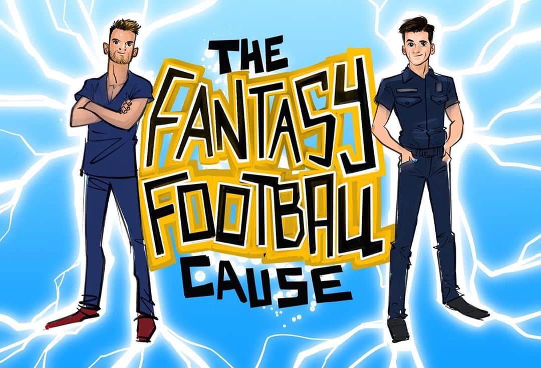 ジョン・ブラザートンのインスタグラム：「FantasyFootball+Charity = #TheFantasyFootballCause  🏈 👼 💸🙏 The Fantasy Football Cause is here! Home of guilt free #fantasyfootball where every week @jayhayden00 and I talk fantasy, chat with celebrities, all while raising money for #charity !!!  . Our first ‘Cause of the week’ #huntingtonsdisease in honor of special guest Scott Porter!  @skittishkid HDSA.org  . TUNE IN TONIGHT! 9/23/20  twitch.tv/FantasyFootballCause  @7pm PST . DONATE NOW!  tiltify.com/@fantasy-football-cause/heroes4huntingtons . Swipe ➡️ for all links . All donations go directly to charity!!  . WE THANK YOU!!!  . @fantasyfootballcounselor will also be joining us for some fantasy smack talk 💪 . (amazing art by @themikeroberts) . See you tonight! 🙏🤙 (@Twitch link in bio)」