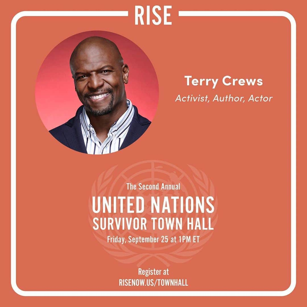 テリー・クルーズさんのインスタグラム写真 - (テリー・クルーズInstagram)「Tune into Survivor Town Hall during the United Nations General Assembly on 9/25 at 1PM ET/ 10AM PT!!!」9月24日 3時27分 - terrycrews