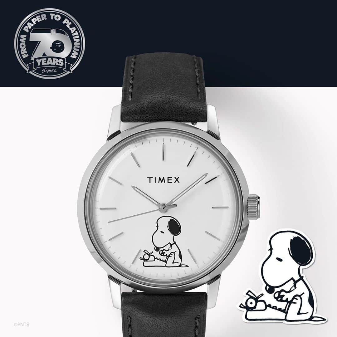 スヌーピーさんのインスタグラム写真 - (スヌーピーInstagram)「@timex is celebrating 70 years of the #Peanuts gang by commemorating the anniversary with their Marlin® Automatic and Q Timex watches. Shop now at #linkinbio . . @snoopyinfashion #mysnoopystyle #timex #watch #Snoopy #Peanuts70 #Snoopy70」9月24日 4時41分 - snoopygrams