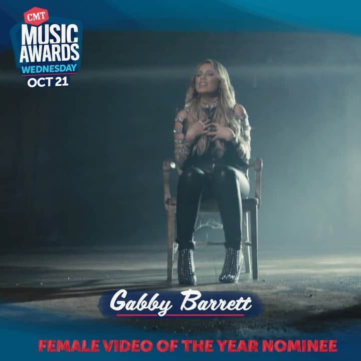 ギャビー・バレットのインスタグラム：「My official video for “I Hope” has been nominated for TWO @cmt awards this year!! Ahh!! YOU can vote for it as the Breakthrough Video of the Year OR Female Video of the Year NOW through 10/12 @ 12pm ET. #CMTawards HERE WE GO VOTE VOTE VOTE YALL! 🤗 link on Insta story」