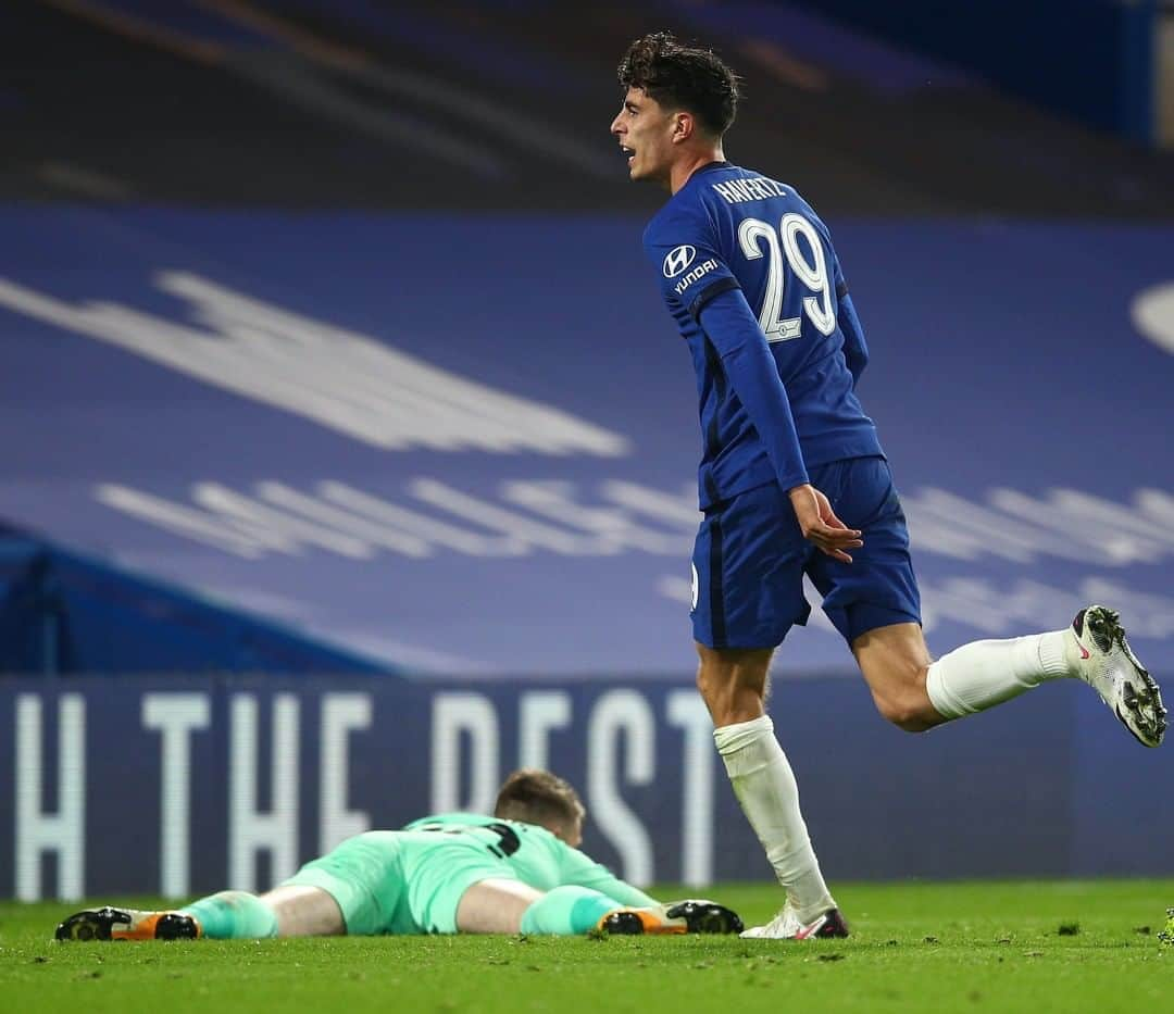 チェルシーFCさんのインスタグラム写真 - (チェルシーFCInstagram)「HAT-TRICK FOR HAVERTZ! 🎩😍 What a performance, @KaiHavertz29! 👏 #CHEBAR #CFC #Chelsea」9月24日 5時18分 - chelseafc